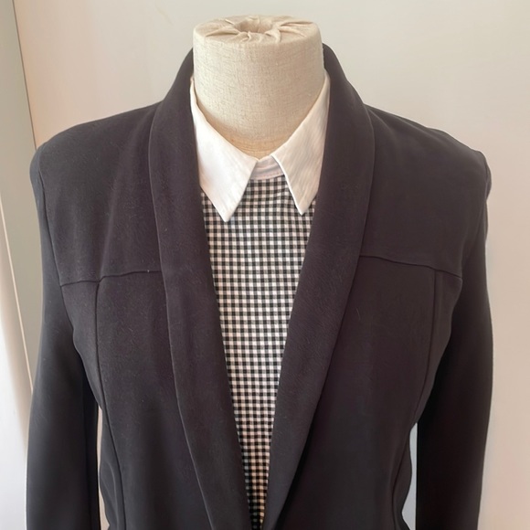 Topshop Black Jersey Blazer with Shoulder Pads, Aus Size 14 (Cotton) - Picture 11 of 16